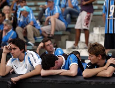 Torcedores do Grêmio decepcionados
