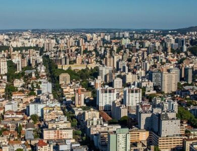 Vista aérea de Porto Alegre